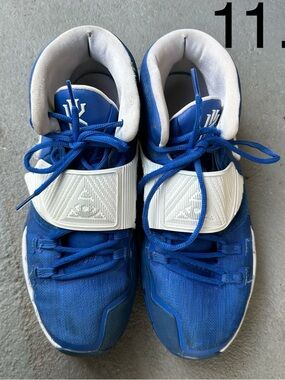 Nike Kyrie 6 Basketball Shoes Blue And White Mens Size 11.5